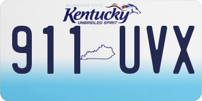 KY license plate 911UVX