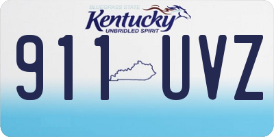 KY license plate 911UVZ