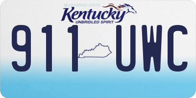 KY license plate 911UWC