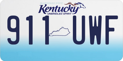 KY license plate 911UWF