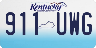KY license plate 911UWG