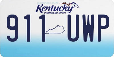 KY license plate 911UWP