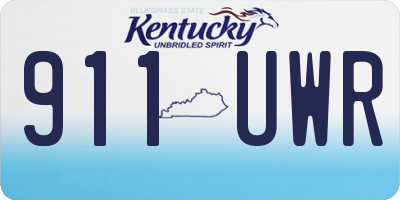 KY license plate 911UWR