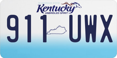 KY license plate 911UWX