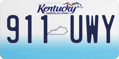 KY license plate 911UWY