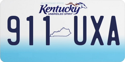 KY license plate 911UXA