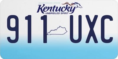 KY license plate 911UXC