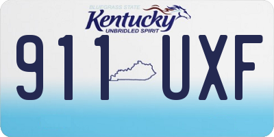 KY license plate 911UXF