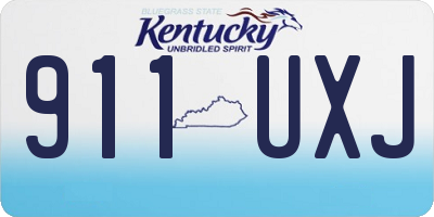 KY license plate 911UXJ