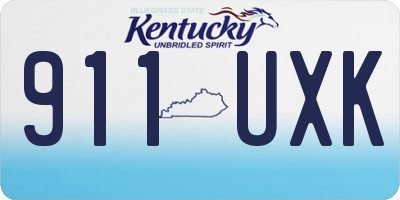 KY license plate 911UXK