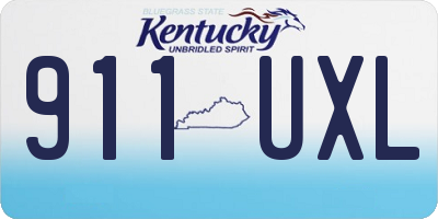 KY license plate 911UXL