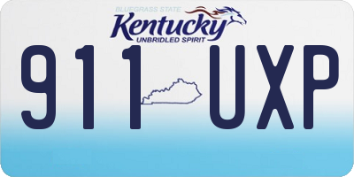 KY license plate 911UXP