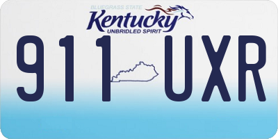 KY license plate 911UXR