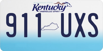 KY license plate 911UXS