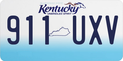 KY license plate 911UXV