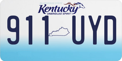 KY license plate 911UYD