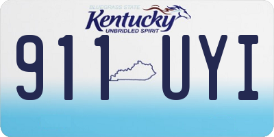 KY license plate 911UYI