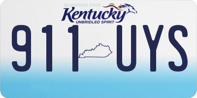 KY license plate 911UYS