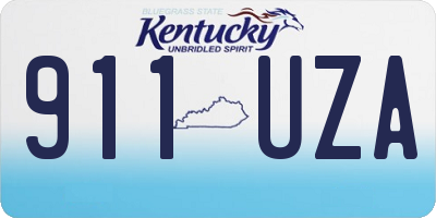 KY license plate 911UZA