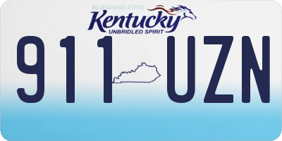 KY license plate 911UZN