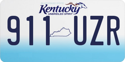 KY license plate 911UZR