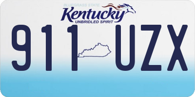 KY license plate 911UZX