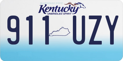 KY license plate 911UZY