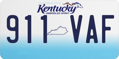 KY license plate 911VAF