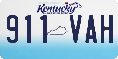KY license plate 911VAH