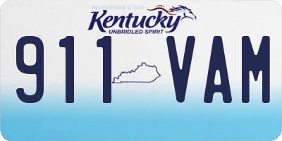 KY license plate 911VAM