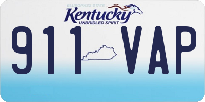 KY license plate 911VAP