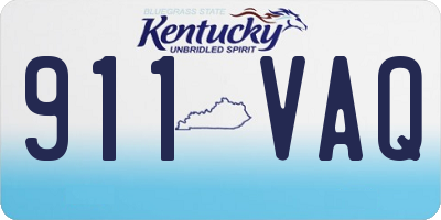 KY license plate 911VAQ