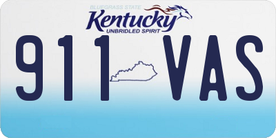 KY license plate 911VAS