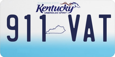 KY license plate 911VAT