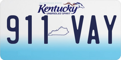 KY license plate 911VAY