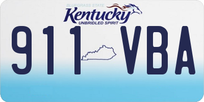 KY license plate 911VBA