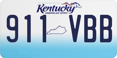 KY license plate 911VBB