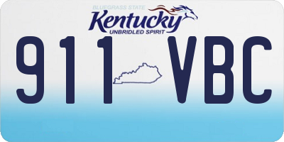 KY license plate 911VBC