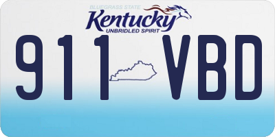KY license plate 911VBD