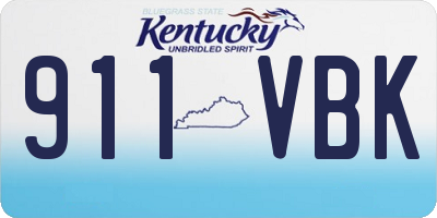 KY license plate 911VBK
