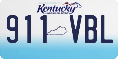 KY license plate 911VBL