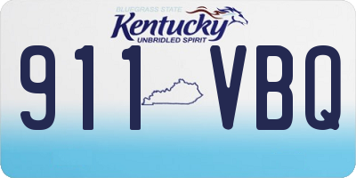 KY license plate 911VBQ