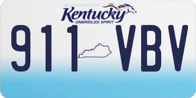 KY license plate 911VBV