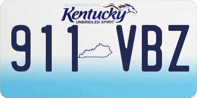 KY license plate 911VBZ