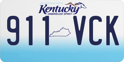 KY license plate 911VCK