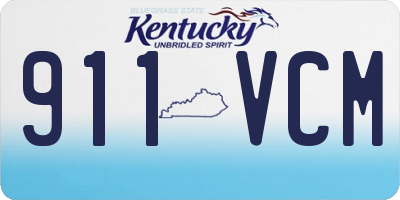 KY license plate 911VCM