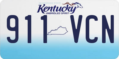 KY license plate 911VCN