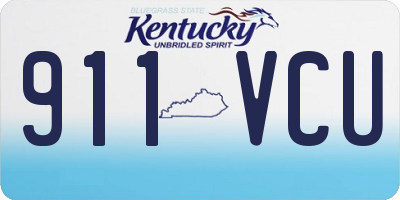 KY license plate 911VCU