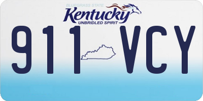 KY license plate 911VCY