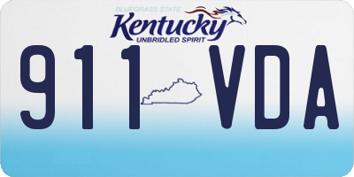 KY license plate 911VDA